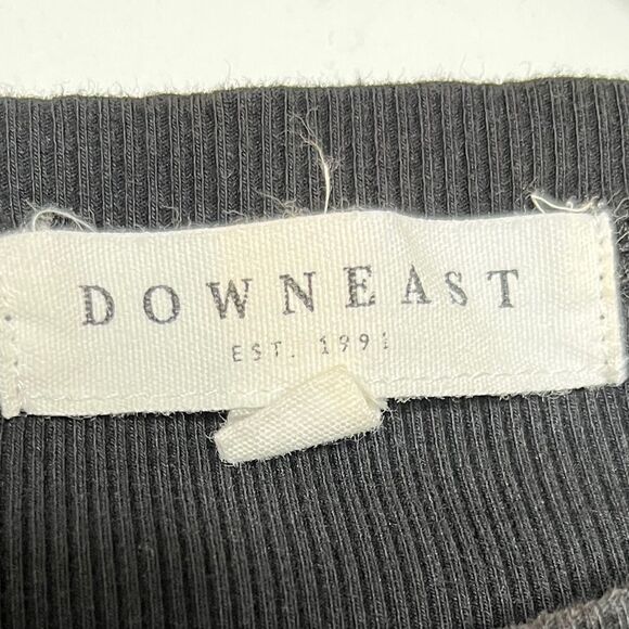 DownEast Thick Ribbed Short Sleeve Casual Shirt Black Small - Picture 5 of 5